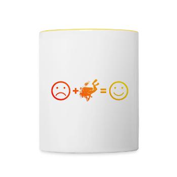 Plongée Homme Diver Diver Plongée sous-marine - Mug contrasté - blanc/jaune - Devant