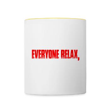 Tout le monde se détend, j’ai une maîtrise 31 - Mug contrasté - blanc/jaune - Devant