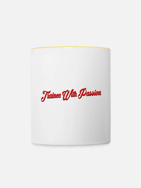 Trainee With Passion 4 - Tasse zweifarbig - Weiß/Gelb