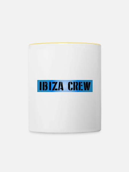 Ibiza Crew - Tasse zweifarbig - Weiß/Gelb