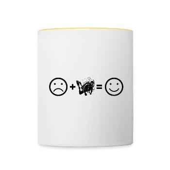 Scuba Diver Scuba Diver Diver Men - Contrasting Mug - white/yellow - Front