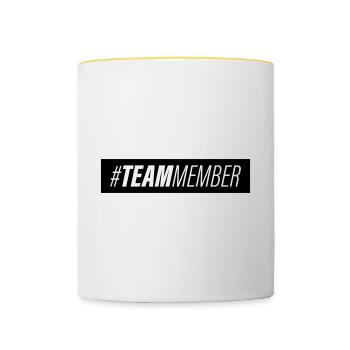 Team Symbol - Tasse zweifarbig - Weiß/Gelb - Vorne
