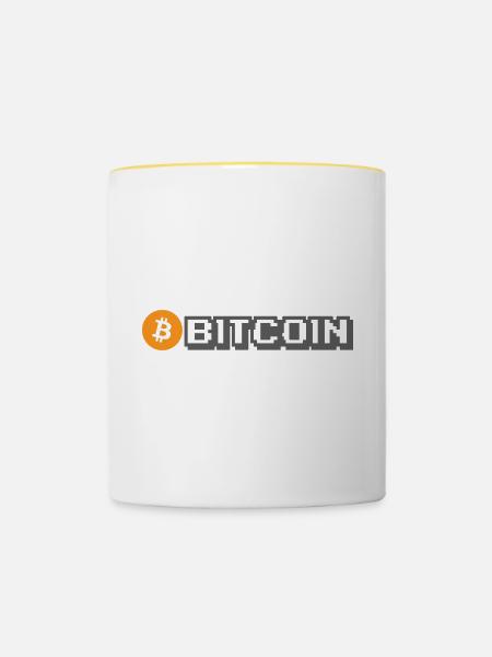 Bitcoin (Bitcoin) - Tasse zweifarbig - Weiß/Gelb