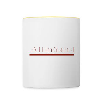 Franken Fränkisch Heimat Geschenk - Tasse zweifarbig - Weiß/Gelb - Vorne