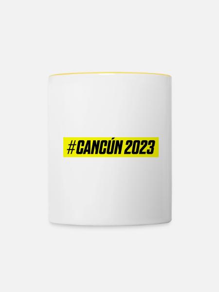 Cancun 2023 - Tasse zweifarbig - Weiß/Gelb