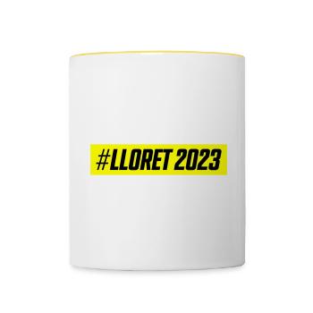 Lloret de Mar 2023 - Mug contrasté - blanc/jaune - Devant