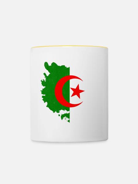 Algeria - Contrasting Mug - white/yellow