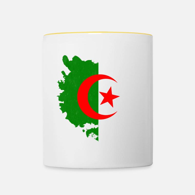 Algeria - Contrasting Mug - white/yellow