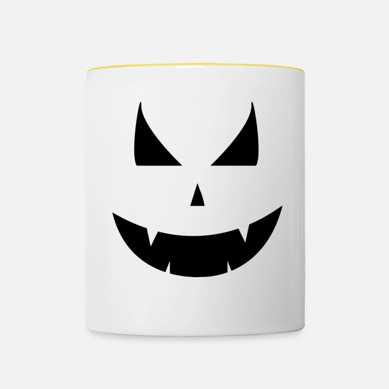 Citrouille - Mug contrasté - blanc/jaune