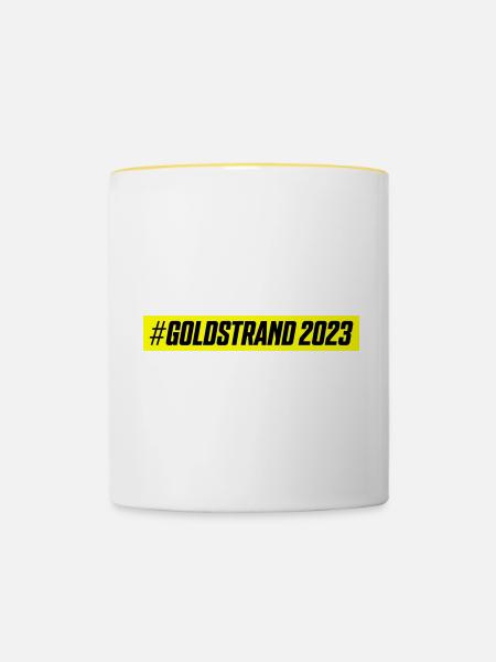 Goldstrand 2023 - Tasse zweifarbig - Weiß/Gelb