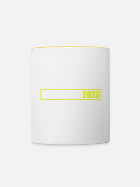Marbella 2023 - Tasse zweifarbig - Weiß/Gelb