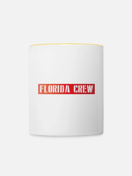 Florida Crew - Tasse zweifarbig - Weiß/Gelb