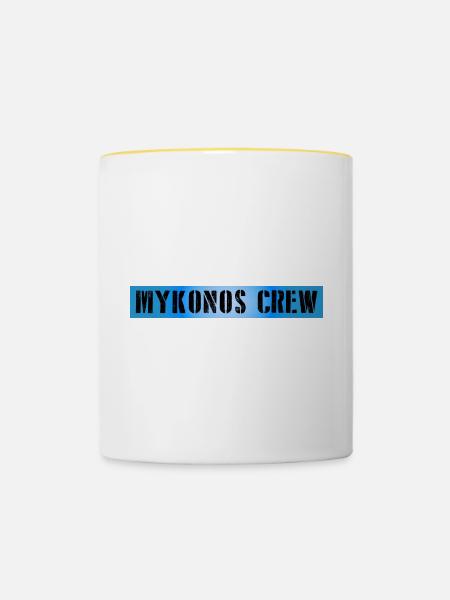 Mykonos Crew - Tasse zweifarbig - Weiß/Gelb