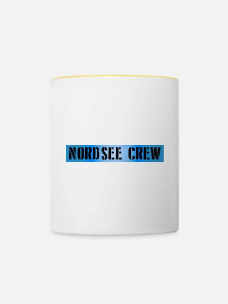 Nordsee Crew - Tasse zweifarbig - Weiß/Gelb