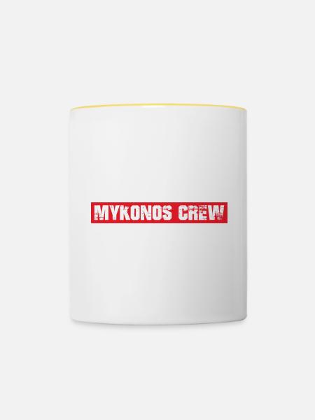 Mykonos Crew - Tasse zweifarbig - Weiß/Gelb