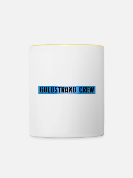 Goldstrand Crew - Tasse zweifarbig - Weiß/Gelb