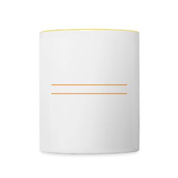 Mallorca 2024 - Tasse zweifarbig - Weiß/Gelb - Vorne