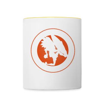 Siouville Surf - Mug contrasté - blanc/jaune - Devant