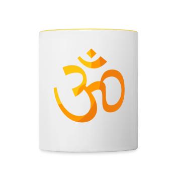 goa om - Contrasting Mug - white/yellow - Front