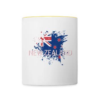 New Zealand - Tasse zweifarbig - Weiß/Gelb - Vorne