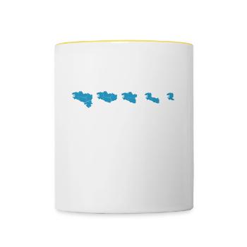 Bretagne Evolution - Mug contrasté - blanc/jaune - Devant