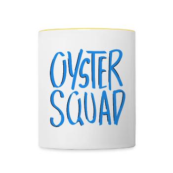 Oysters Squad Seafood Chef Délicieux - Mug contrasté - blanc/jaune - Devant