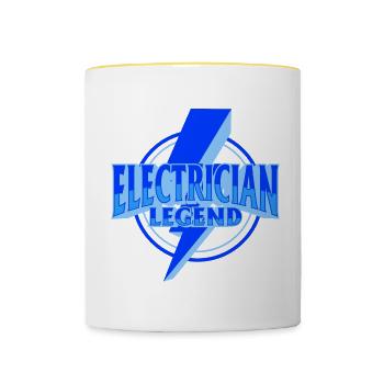 Elektronisches ironisches Sprichwort Craftsman - Tasse zweifarbig - Weiß/Gelb - Vorne