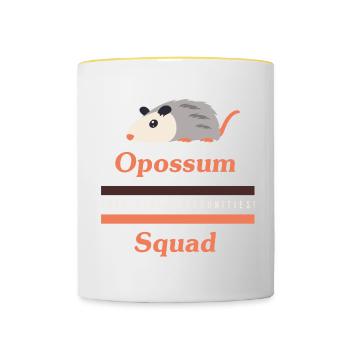 Citation ironique d'Opossum Squad Wild Animal - Mug contrasté - blanc/jaune - Devant