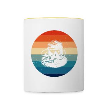 Scuba Diving Scuba Diver Free Dive Diving - Contrasting Mug - white/yellow - Front