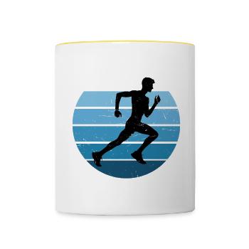 Jogging Women's Running Running Cross Country Running - Contrasting Mug - white/yellow - Front