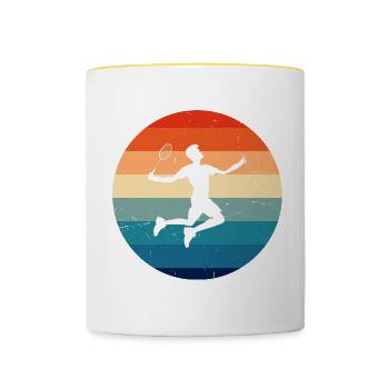 Badminton Squash Men's Badminton Players Badminton - Contrasting Mug - white/yellow - Front