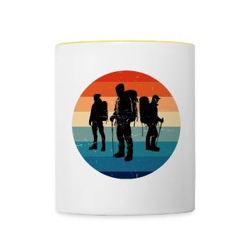 Bouldering Climber Boulder Women's Bouldering - Contrasting Mug - white/yellow - Front