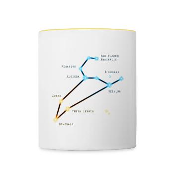 Löwe - Tasse zweifarbig - Weiß/Gelb - Vorne