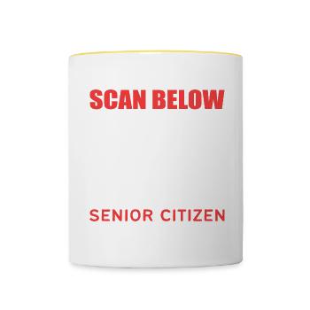 20% Discount Humorous Person Gift - Contrasting Mug - white/yellow - Front