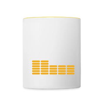 Theater Motiv für Theaterschauspieler - Tasse zweifarbig - Weiß/Gelb - Vorne