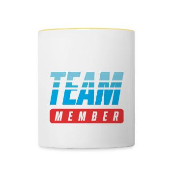 Football Team - Contrasting Mug - white/yellow - Front