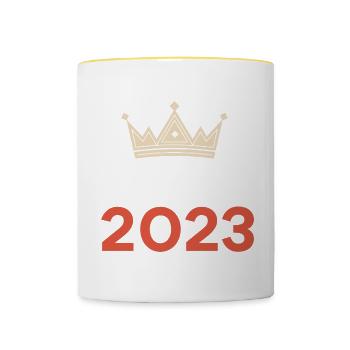 Malle 2023 - Tasse zweifarbig - Weiß/Gelb - Vorne
