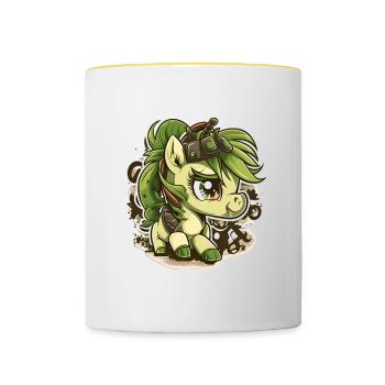 unicorn#elly - Contrasting Mug - white/yellow - Front