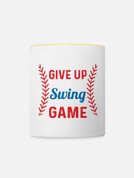 baseball spiel - Tasse zweifarbig - Weiß/Gelb