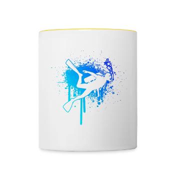Women's Men's Scuba Diving Diving Diving - Contrasting Mug - white/yellow - Front
