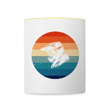Cyclists Cycling Mountain bikers Cycling - Contrasting Mug - white/yellow - Front