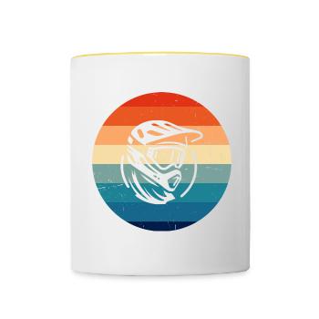 Hommes VTT Cyclisme Cyclisme VTT - Mug contrasté - blanc/jaune - Devant