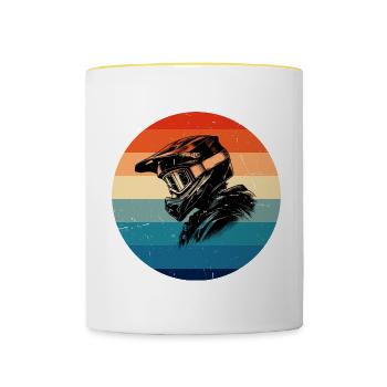 MTB Men Cyclist Mountain Bike Mountain Bike - Contrasting Mug - white/yellow - Front