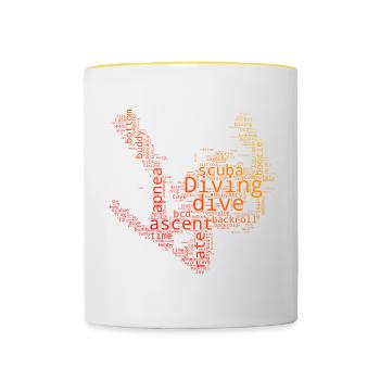 Scuba Diver Scuba Taucher Taucher Scuba Tauchen - Tasse zweifarbig - Weiß/Gelb - Vorne