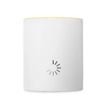Crypto Millionaire Chargement - Mug contrasté - blanc/jaune - Devant