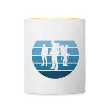Boulder Climber Bouldering Women Men - Contrasting Mug - white/yellow - Front