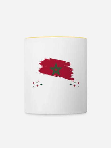 Bitte Nicht Stören Ich Träume Von Marokko - Tasse zweifarbig - Weiß/Gelb