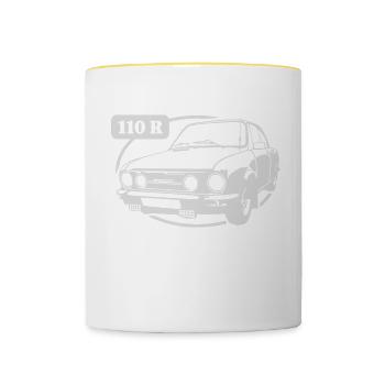 Auto 110 R - Tasse zweifarbig - Weiß/Gelb - Vorne