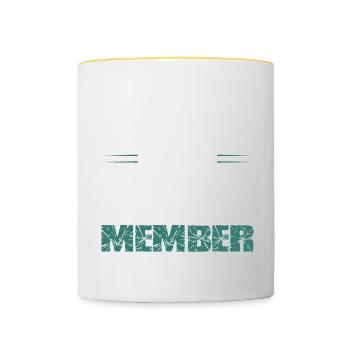 Équipe de joueurs - Mug contrasté - blanc/jaune - Devant