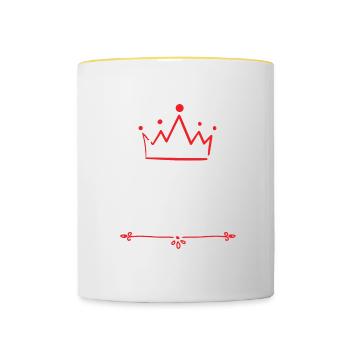 Daniel - Tasse zweifarbig - Weiß/Gelb - Vorne
